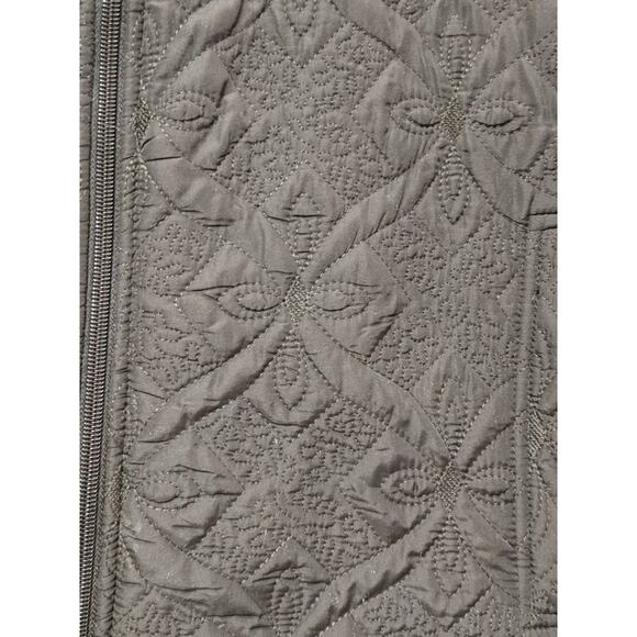 Alps Full Zip Quilted Jacket Mock Neck Windproof Fleece Lined Black Women Large - Picture 3 of 5